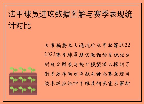 法甲球员进攻数据图解与赛季表现统计对比